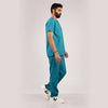 Teal blue Everyday Scrubs – Men V-Neck