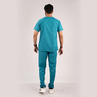 Teal blue Everyday Scrubs – Men V-Neck