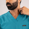 Teal blue Everyday Scrubs – Men V-Neck
