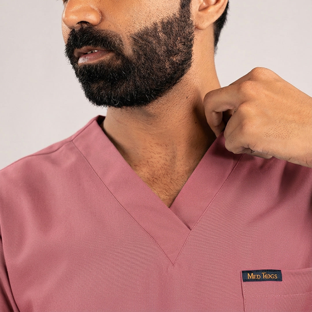 coral peach medical scrubs doctors india