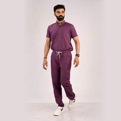 men’s high neck chinese collar wrinkle free scrubs