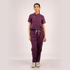 Burgundy Everyday Scrubs – Women High Neck