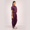 Burgundy Everyday Scrubs – Women High Neck