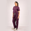 Burgundy Everyday Scrubs – Women High Neck