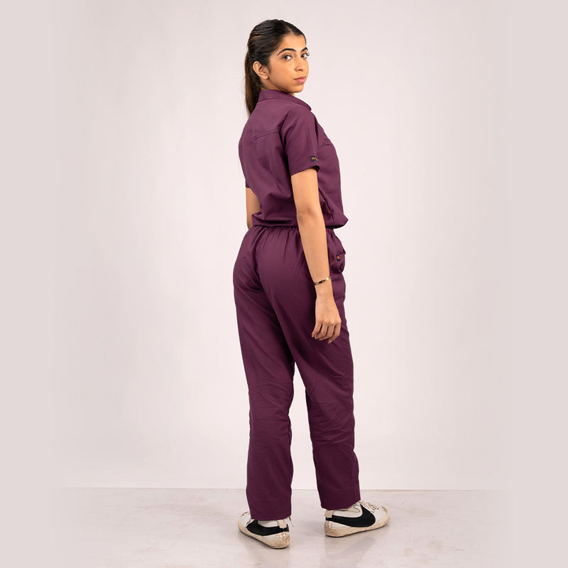 Burgundy Everyday Scrubs – Women High Neck