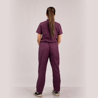 Burgundy Everyday Scrubs – Women High Neck