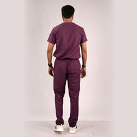 Burgundy Everyday Scrubs – Men V-Neck
