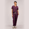 Burgundy Everyday Scrubs – Women V-Neck