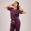 Burgundy Everyday Scrubs – Women V-Neck