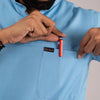 Sky blue Everyday Scrubs: Men High Neck