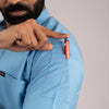 Sky blue Everyday Scrubs: Men High Neck