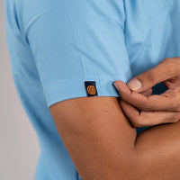 Sky blue Everyday Scrubs: Men High Neck