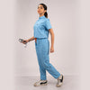 Sky blue Everyday Scrubs – Women High Neck