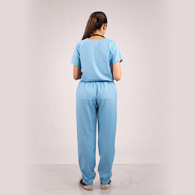 Sky Blue Everyday Scrubs – Women V-Neck