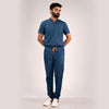 Navy Blue Everyday Scrubs - Men High Neck