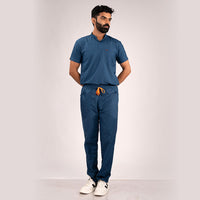 Navy Blue Everyday Scrubs - Men High Neck