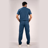 Navy Blue Everyday Scrubs - Men High Neck