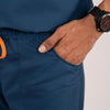 Navy Blue Everyday Scrubs - Men High Neck