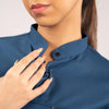 Navy Blue Everyday Scrubs – Women High Neck
