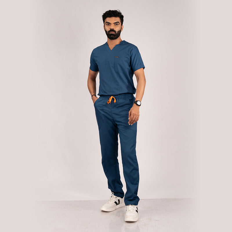 Navy Blue Everyday Scrubs – Men V-Neck