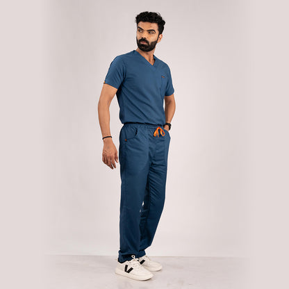 Navy Blue Everyday Scrubs – Men V-Neck