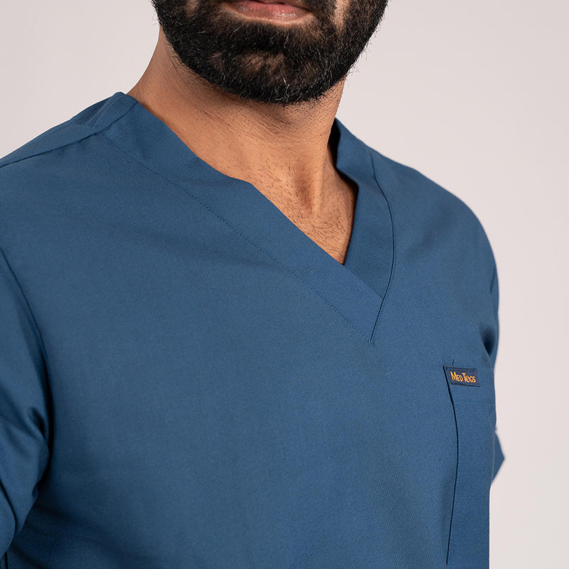 Navy Blue Everyday Scrubs – Men V-Neck