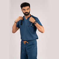 Navy Blue Everyday Scrubs – Men V-Neck