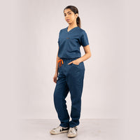 Navy Blue Everyday Scrubs – Women V-Neck