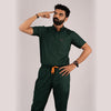 Surgical Green Everyday Scrubs - Men High Neck