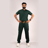 Surgical Green Everyday Scrubs - Men High Neck