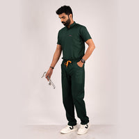 Surgical Green Everyday Scrubs - Men High Neck