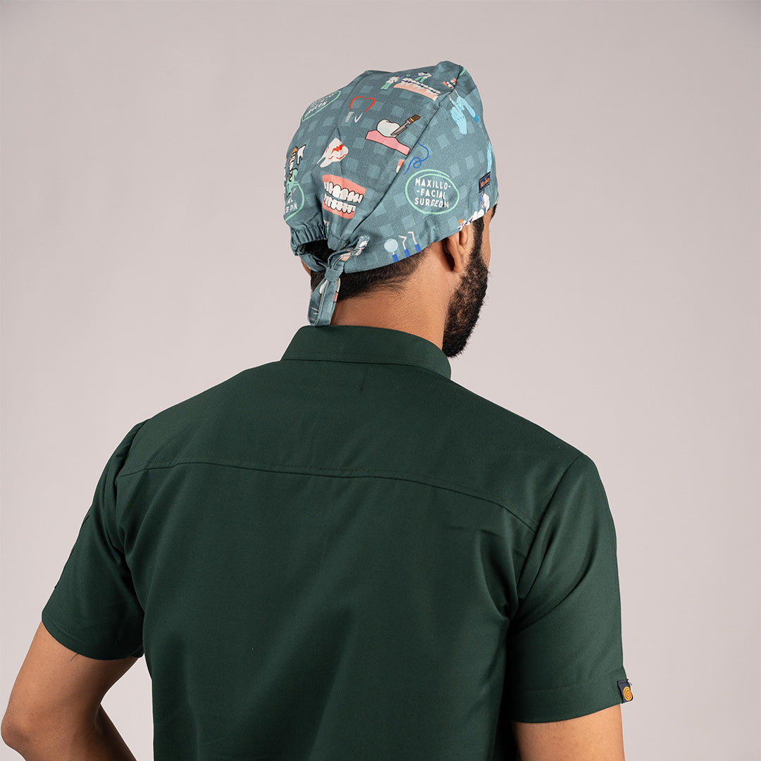 Surgical Green Everyday Scrubs - Men High Neck
