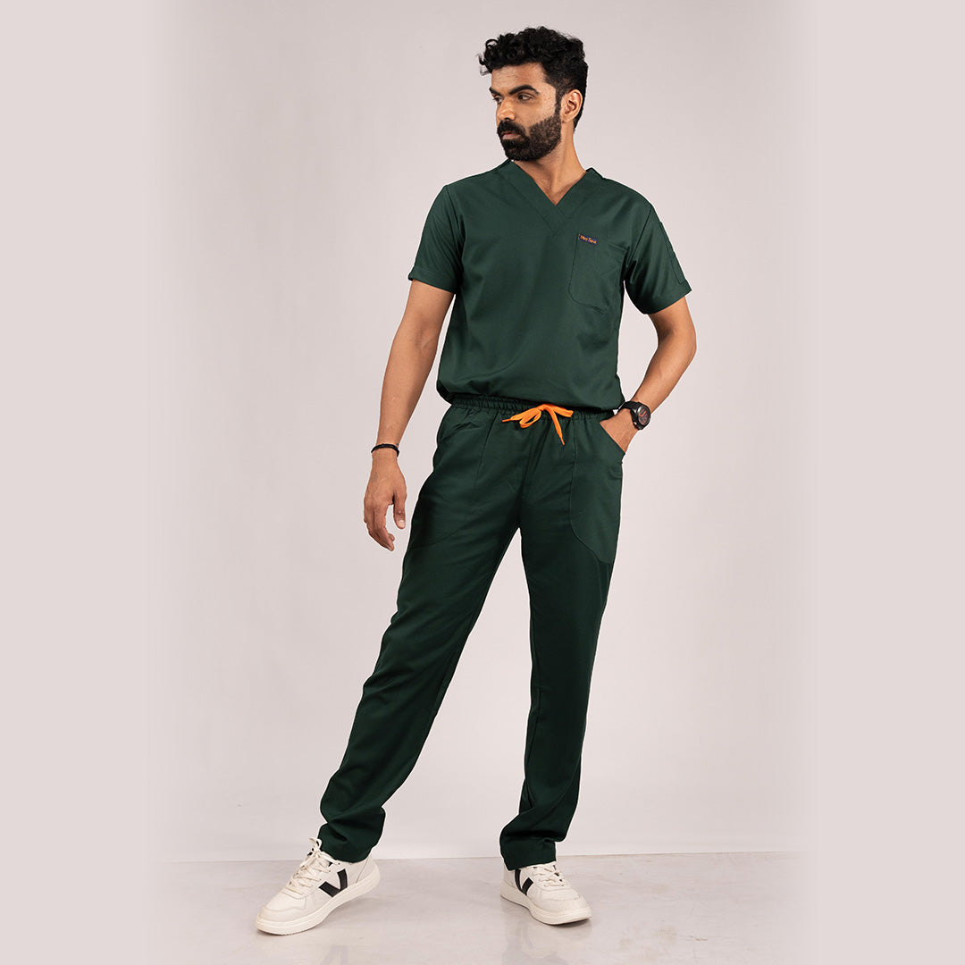 Surgical Green Everyday Scrubs – Men V-Neck