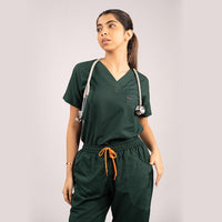 Surgical Green Everyday Scrubs – Women V-Neck