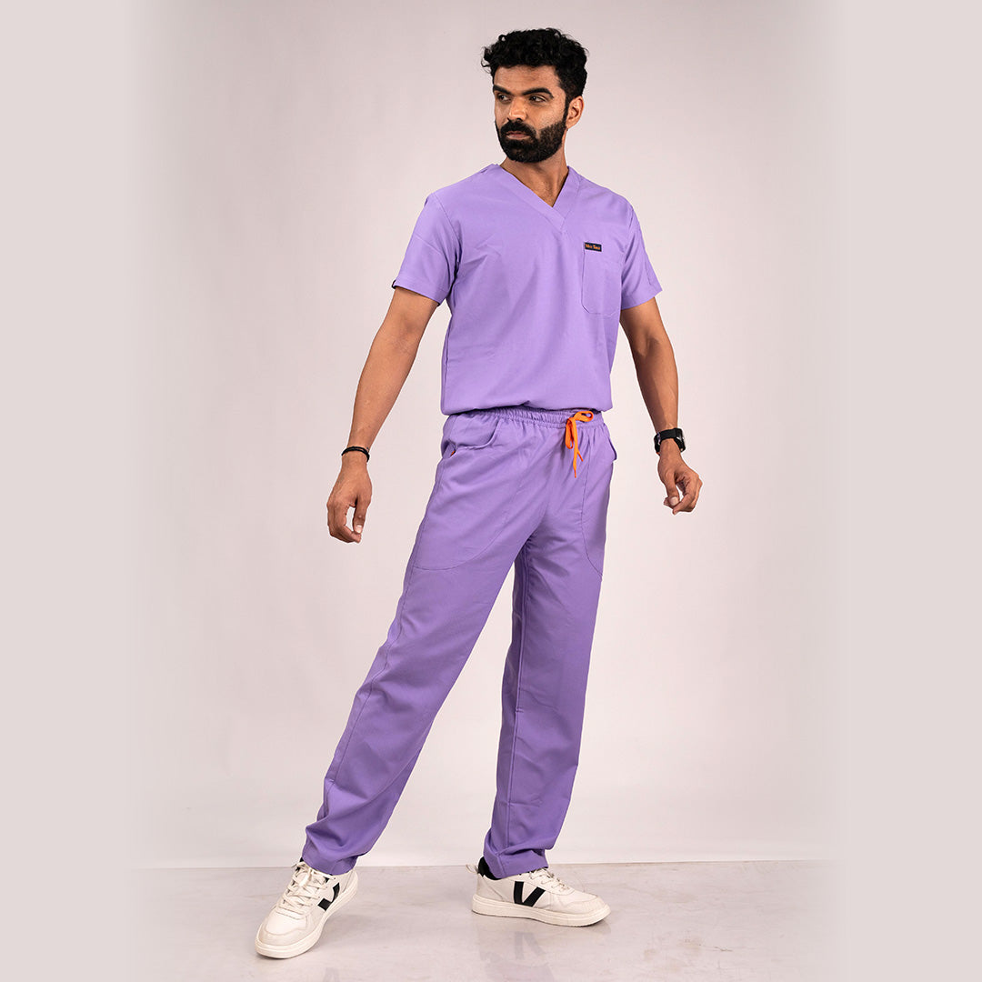Lilac Everyday Scrubs – Men V-Neck