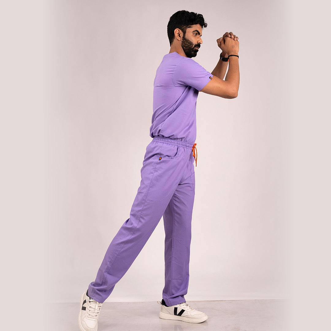 Lilac Everyday Scrubs – Men V-Neck
