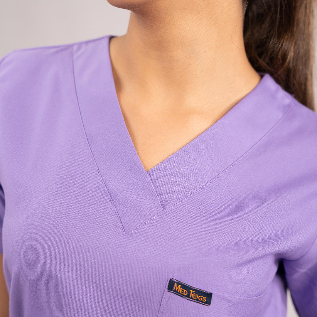 Lilac Everyday Scrubs – Women V-Neck