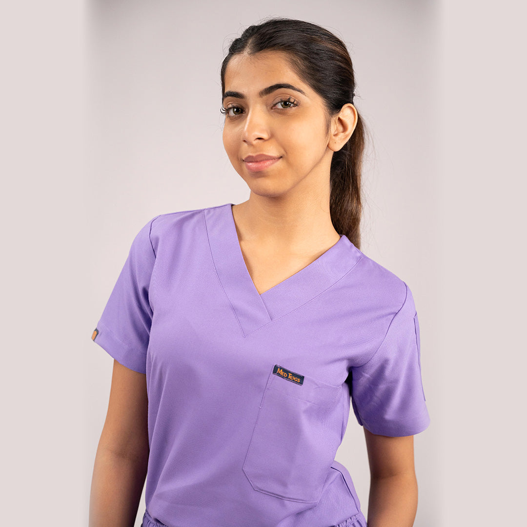 Lilac Everyday Scrubs – Women V-Neck