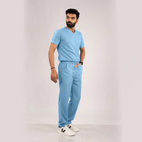 Sky blue Everyday Scrubs – Men V-Neck