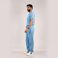 Sky blue Everyday Scrubs – Men V-Neck