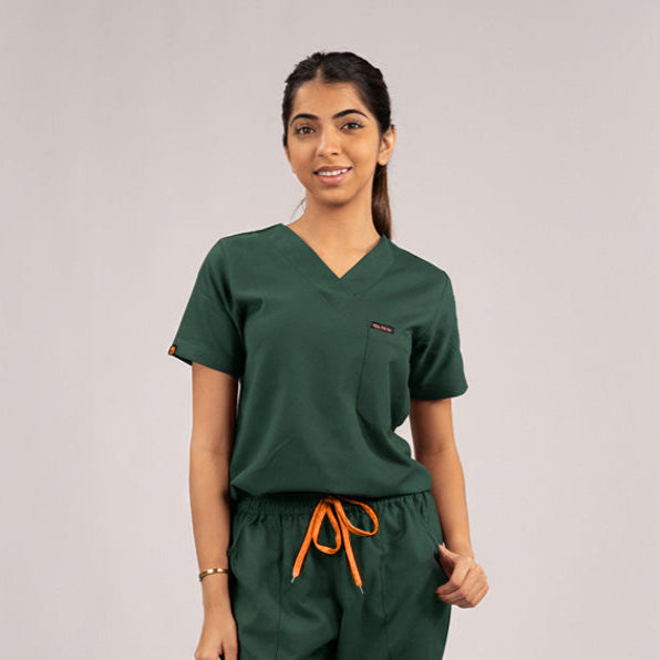 Surgical Green Everyday Scrubs – Women V-Neck