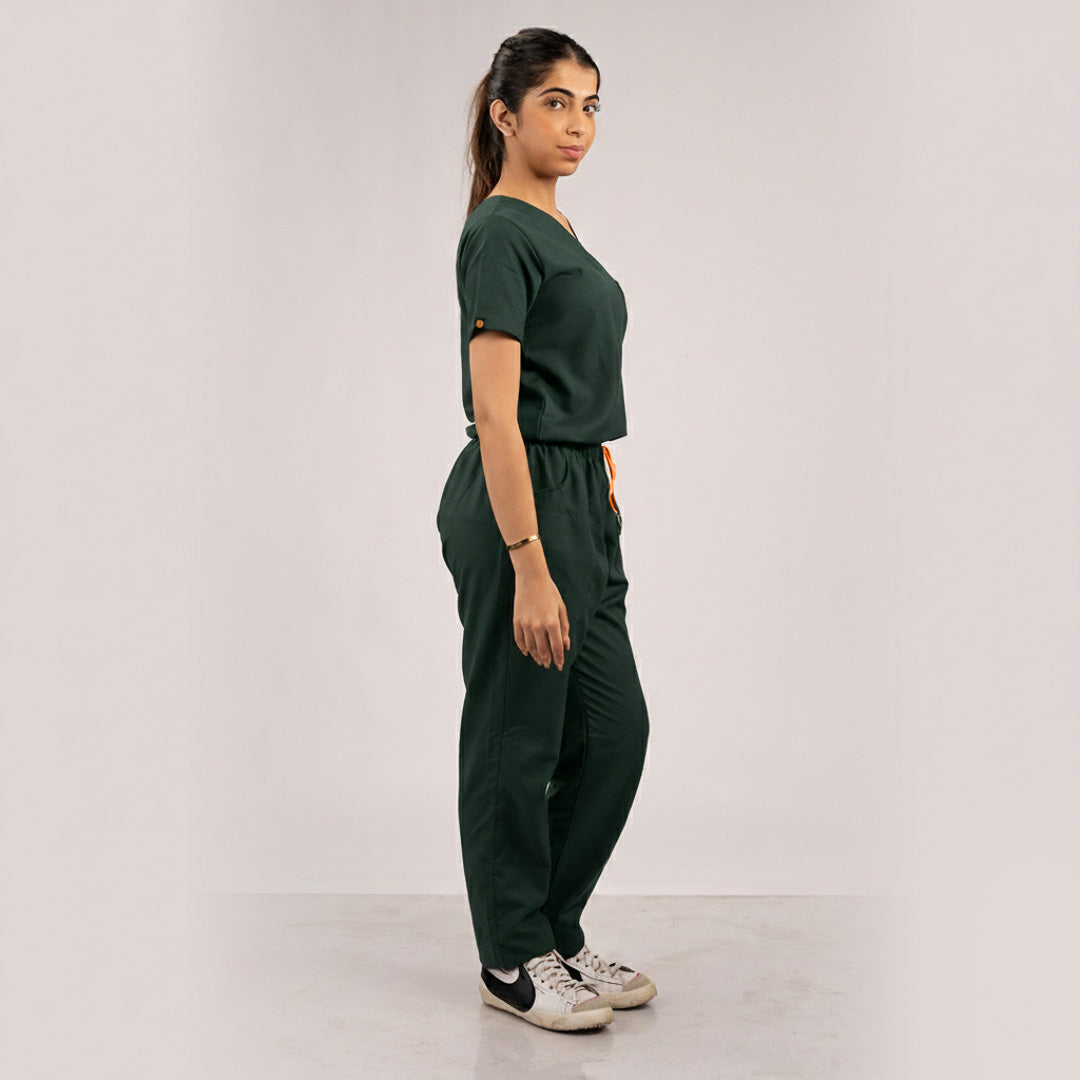 Surgical Green Everyday Scrubs – Women V-Neck