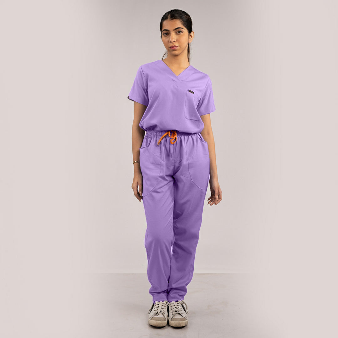 Lilac Everyday Scrubs – Women V-Neck