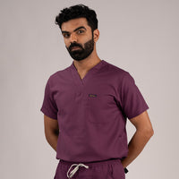 Burgundy Everyday Scrubs – Men V-Neck