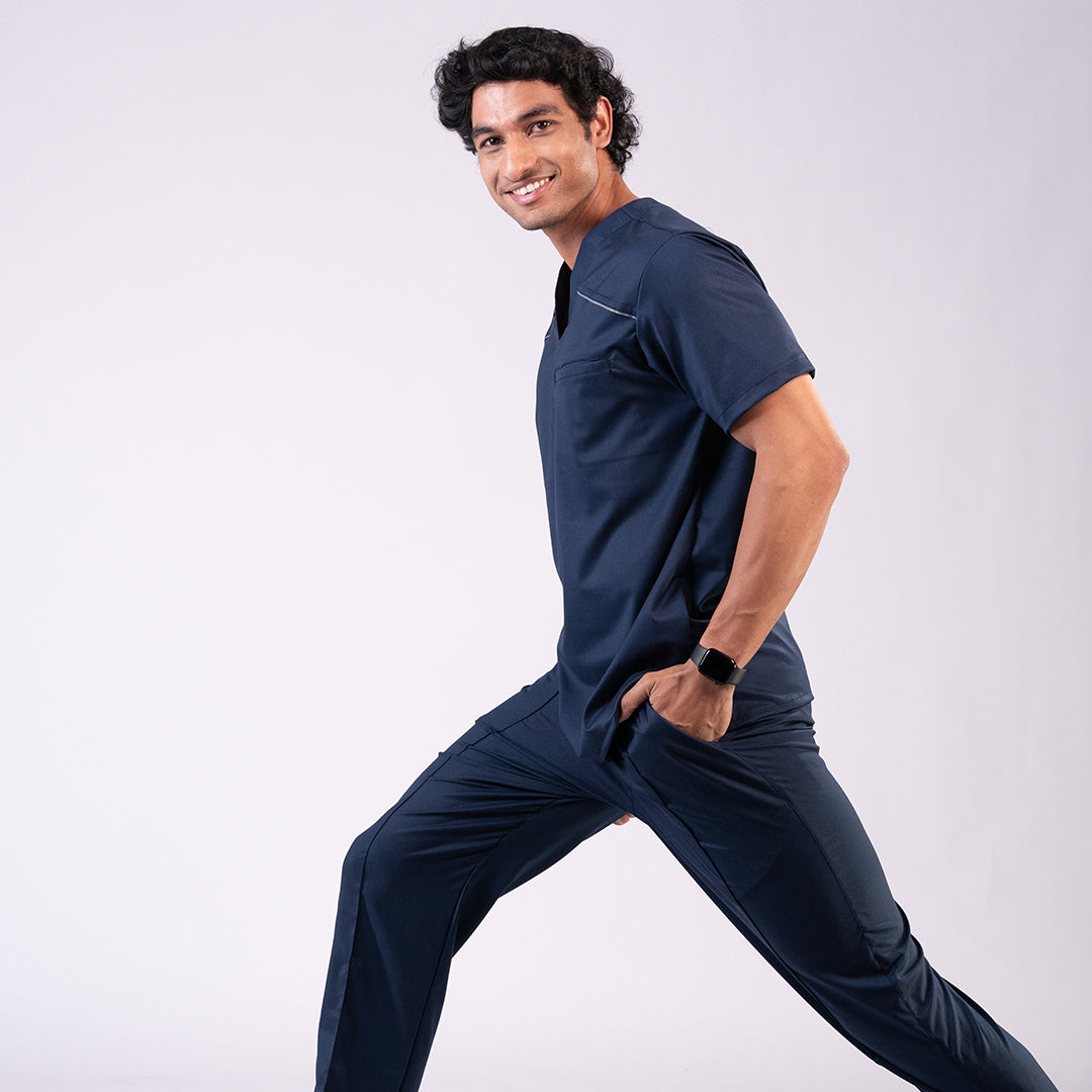 Pro-fit Navy Vneck Men scrubs