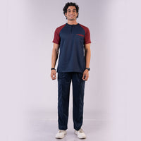 Pro-fit Blue Maroon Dual Scrubs