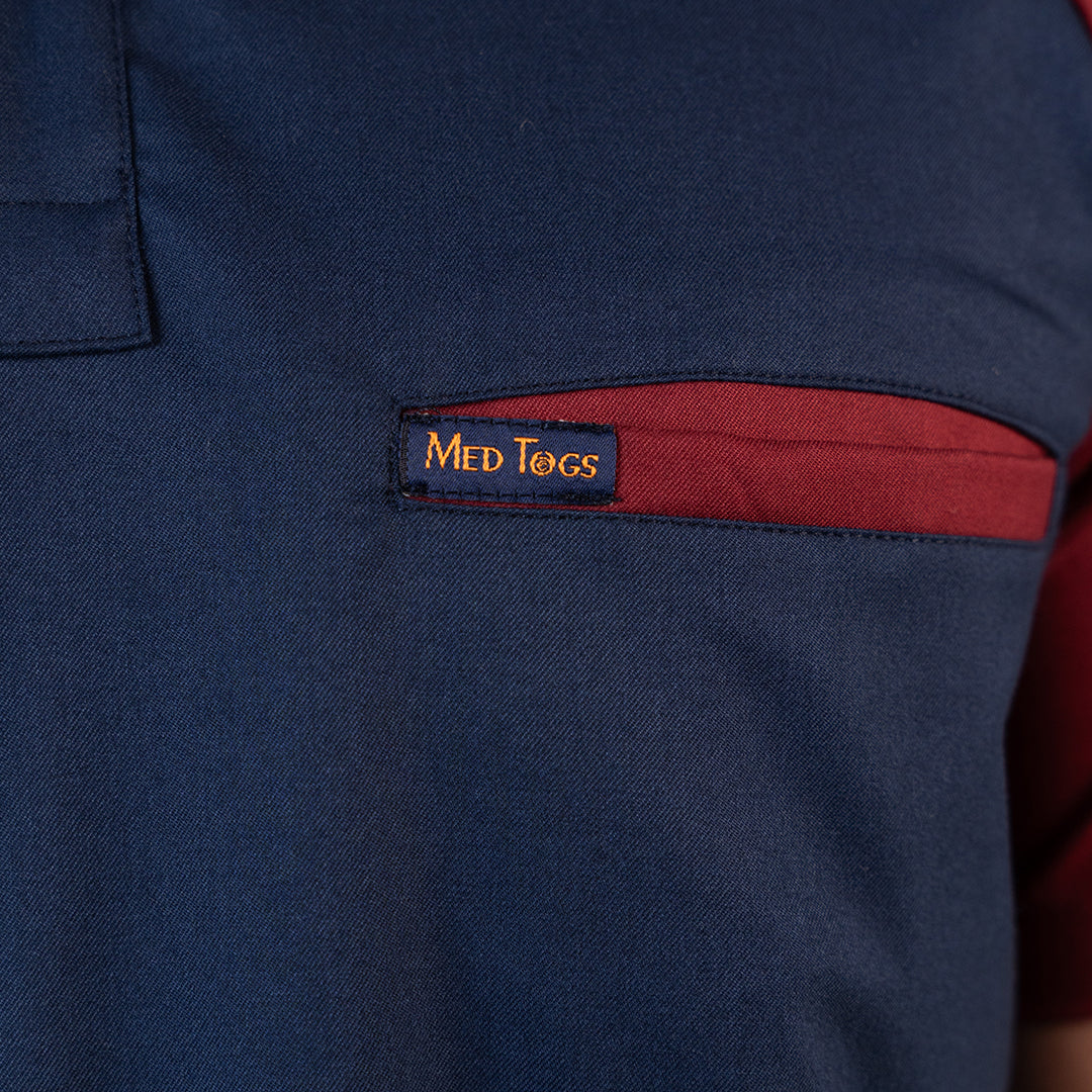 Pro-fit Blue Maroon Dual Scrubs