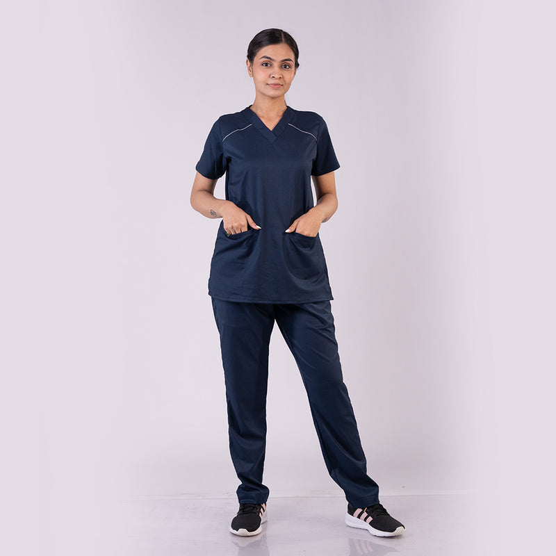 Pro-fit Navy Blue Vneck Women scrubs