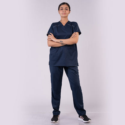 Pro-fit Navy Blue Vneck Women scrubs