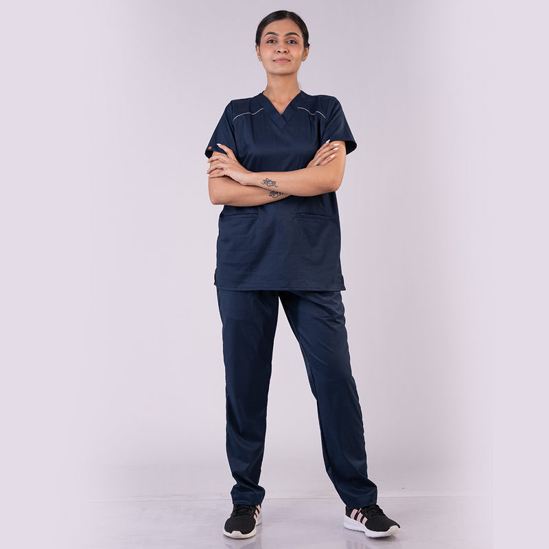 Pro-fit Navy Blue Vneck Women scrubs